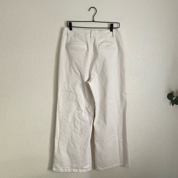 Ann Taylor The Trouser Wide Leg Jeans 10 Ivory - Picture 3 of 10